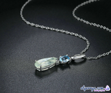 Prehnite & Topaz - 925 Sterling Silver