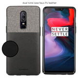 Stuffcool Eto Elegent & Stylish PU Leather Back Case Cover for OnePlus 6 - Black