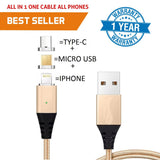 2.1A Magnetic Charging Cable For Hassle-Free Charging And Transfer