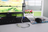 Ventilateur USB Flexible avec horloge virtuel LED pour Ordinateur
