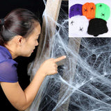 Halloween Scary Scene Props White Stretchy Cobweb Spider Web
