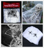 Halloween Scary Scene Props White Stretchy Cobweb Spider Web