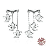 GHOST 925 STERLING SILVER EARRINGS FOR HALLOWEEN