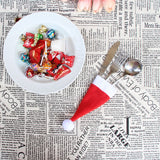 Christmas Hat Storage Tool Christmas Decorative Creative Tableware Knife Fork Set enfeites de natal