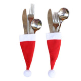 Christmas Hat Storage Tool Christmas Decorative Creative Tableware Knife Fork Set enfeites de natal