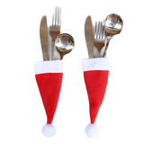 Christmas Hat Storage Tool Christmas Decorative Creative Tableware Knife Fork Set enfeites de natal
