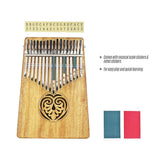 AKP-17L Kalimba Mbira Thumb Piano Sanza 17 keys Solid Wood Finger Piano with Carry Bag Music Book