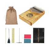 AKP-17L Kalimba Mbira Thumb Piano Sanza 17 keys Solid Wood Finger Piano with Carry Bag Music Book