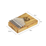 AKP-17L Kalimba Mbira Thumb Piano Sanza 17 keys Solid Wood Finger Piano with Carry Bag Music Book