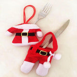6Pcs Fancy Santa Christmas Decorations Silverware Dinner Table Decor -TR