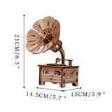 Wooden DIY Phonograph  Music Box