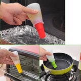 Portable Silicone Oil Bottle With Brush Baking BBQ Basting Brush Pastry Oil Brush Kitchen Baking Honey Oil barbecue Tool Gadgets