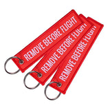 REMOVE BEFORE FLIGHT Key chain