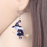 10PCS WITCH ACRYLIC EARRINGS FOR HALLOWEEN