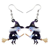 10PCS WITCH ACRYLIC EARRINGS FOR HALLOWEEN